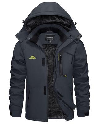 Kaltes Wetter Fleece Mountain Outdoor Winddicht Softshell Snowboard Grau JP M [KEFITEVD] Herrenbekleidung, Futter, Parka, Militär, Jacke, Jacke,