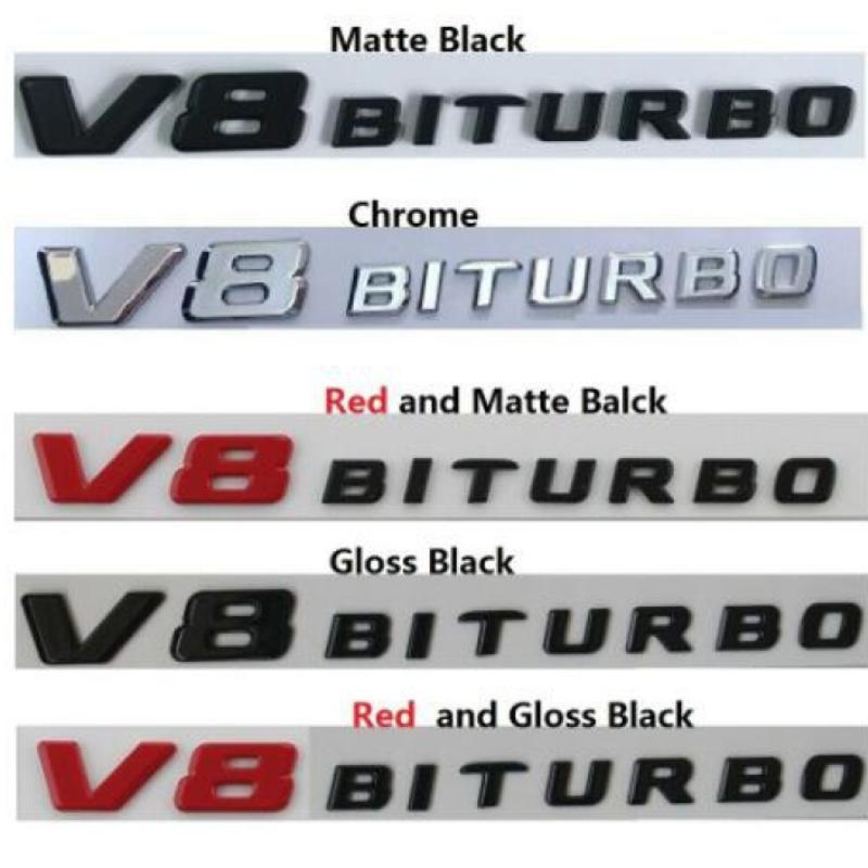 

Fender с плоскими буквами, 2 шт. для V8 BITURBO, эмблема, наклейка с эмблемой