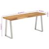Bank Baumkante 105 Cm Solid Acacia Wood