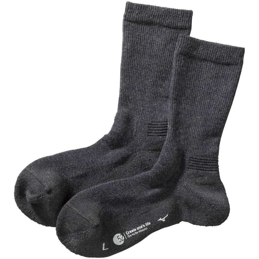 

Mizuno Breath Thermowool Outdoor Travel Charcoal Sizes cm Women s Mid-Weight Socks, Wear, B2JX9702, Gray, 22.0-24.0