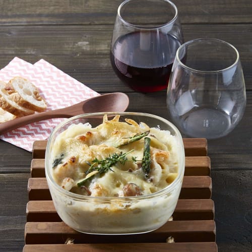 HARIO Heat-resistant glass storage containers, set of 6, water capacity 250/600ml, off-white, made in Japan KST-2012-OW