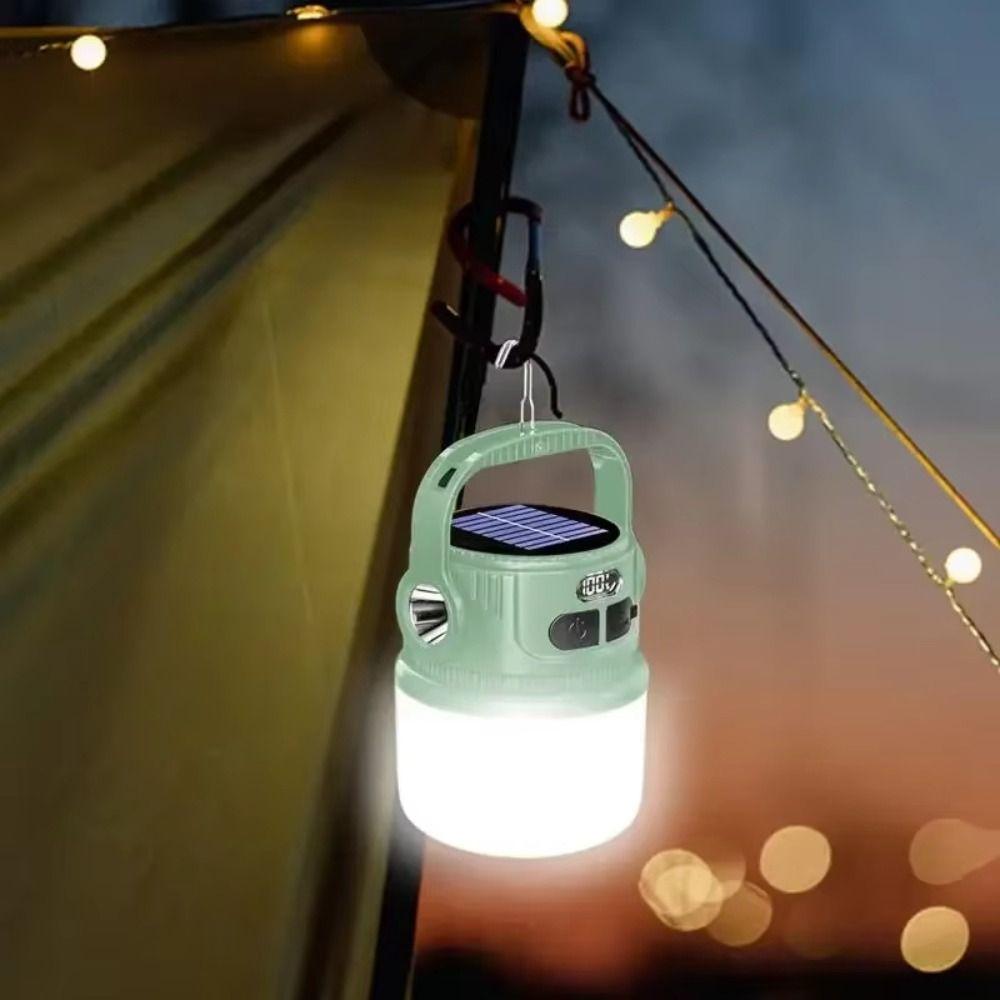 LED Light LED Solar Camping Light USB Rechargeable Ultra Bright Rechargeable Light Multi Functional with Hook Tent Light