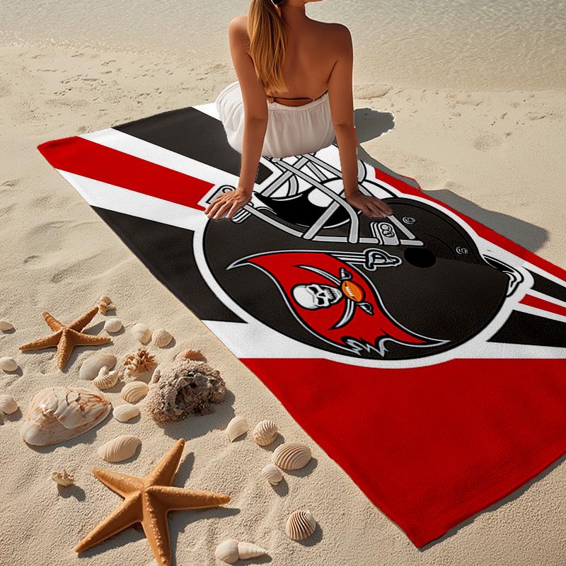 Tampa Bay Buccaneers Helmet Microfiber Beach Towel, Lightweight And Quick-Dry, for Summer Travel, Beach Essential, Swimming Pool