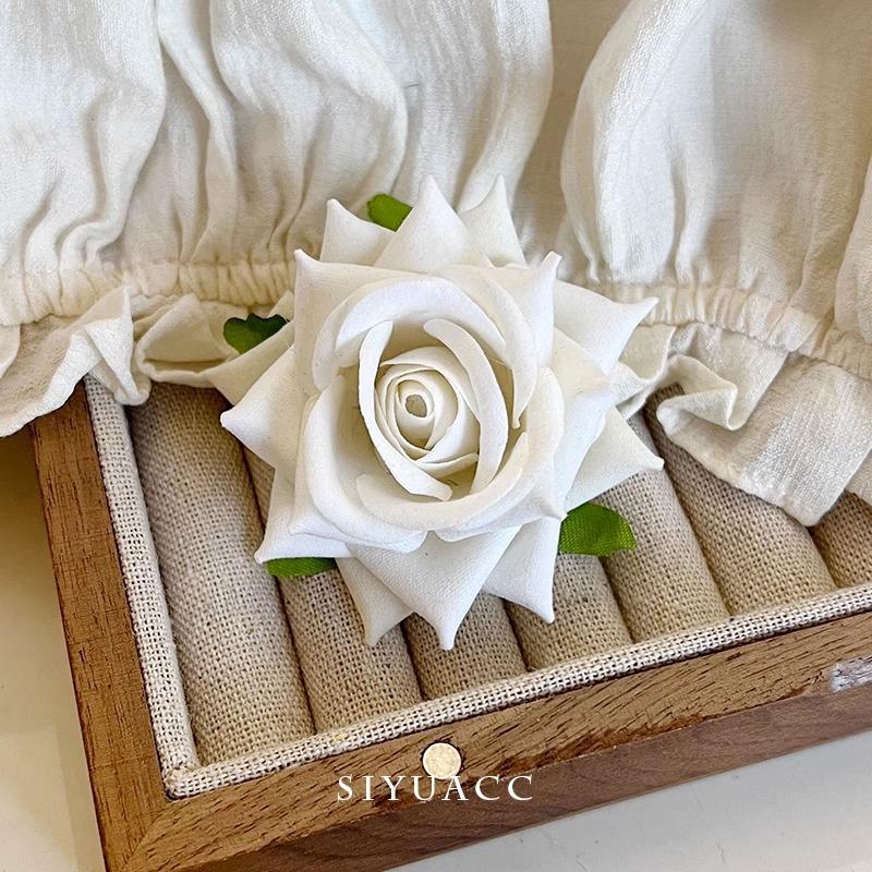 Rose Hair Clips Flower Hairpins BroochesDual-purpose Headwear and Hair Accessories Festive Retro Style