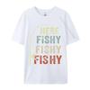Fishing Here Fishy Funny Geek Normal Man T Shirt Discount Plain Cotton Tops Shirt Print Sweatshirts Wholesale