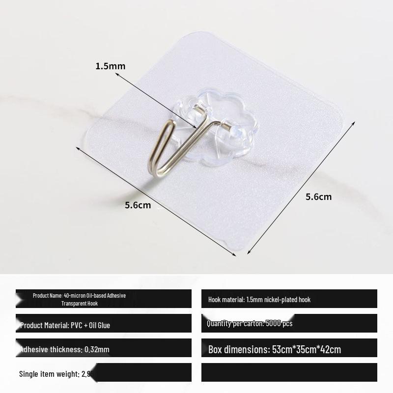 Strong, Punch-Free Adhesive Hook for Kitchen & Photo Frames