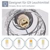 Lampe suspension - NETTLIFE - 10 flammes G9 - Hauteur réglable 230 cm - Jaune - Diamètre 44 cm