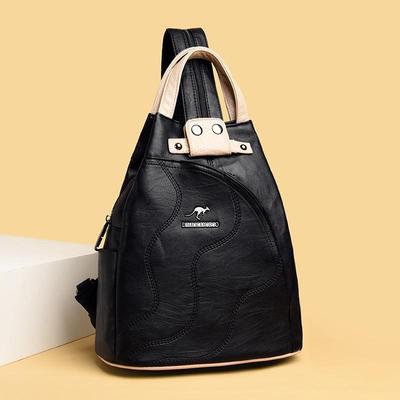 Zaino in Pelle Morbida Patchwork di Alta Qualità Borse Scolastiche alla Moda per Ragazze Borse Multifunzionali Zaini da Donna Sac a Main