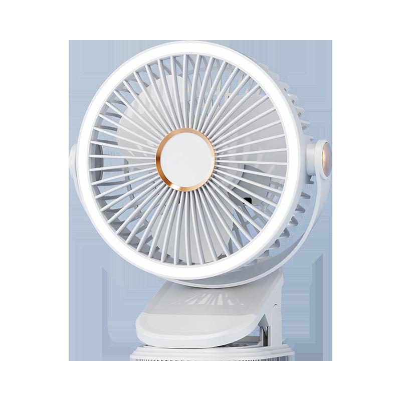 Portable USB Mini Clip Fan with Light for Home, Office, Dorm