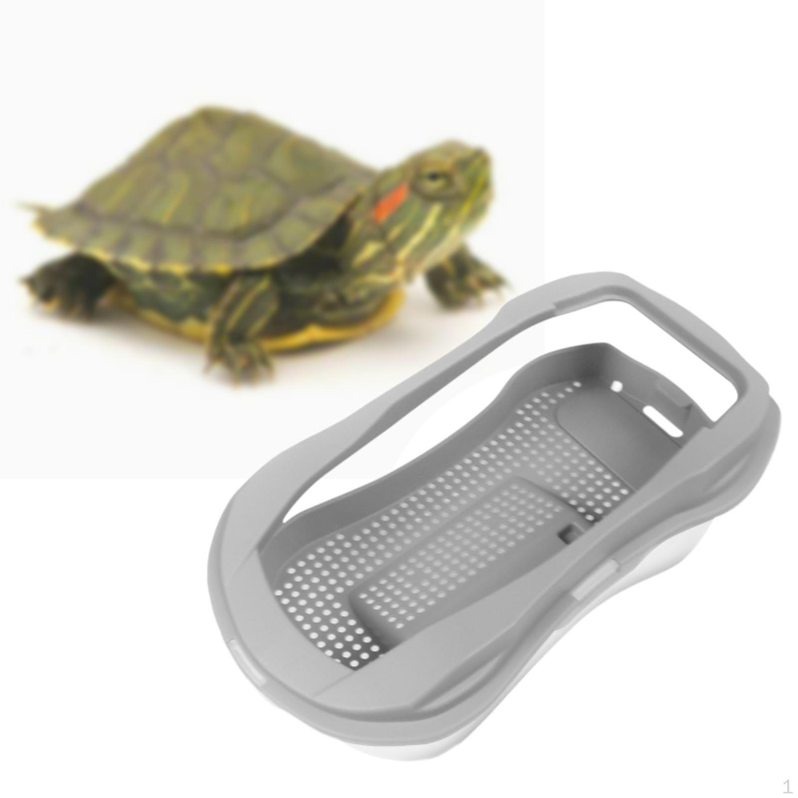 

Aquarium for Turtles And Reptiles with Basking Area Breeding Space сірий колір