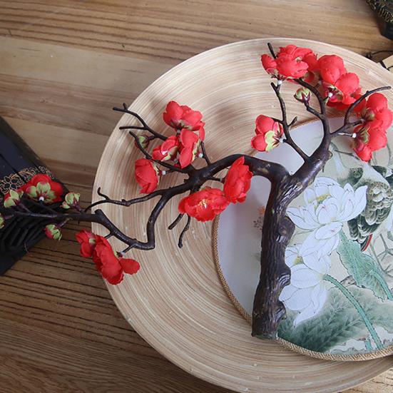 Talos Umělý květ švestky Falešná květina Foto Rekvizity Svatba Domácí kancelář Obchod Dekor