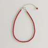modernlike silver 925 coral red pearl anklet 2mm