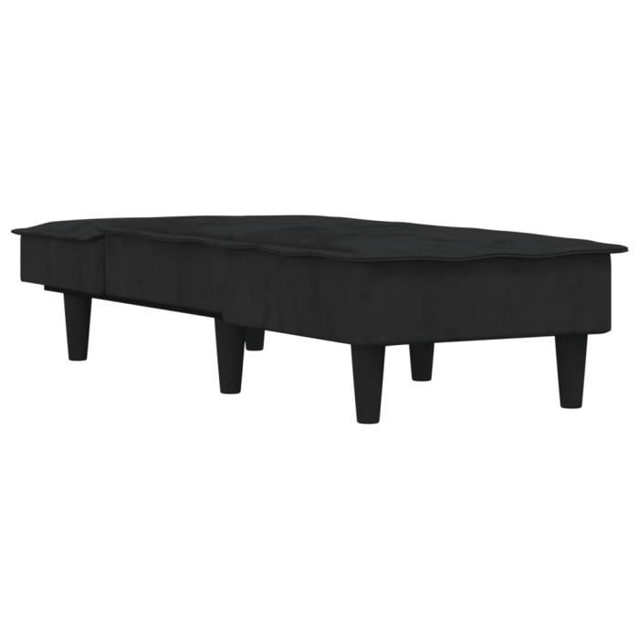 VidaXL Chaise Longue Black Velvet 352847