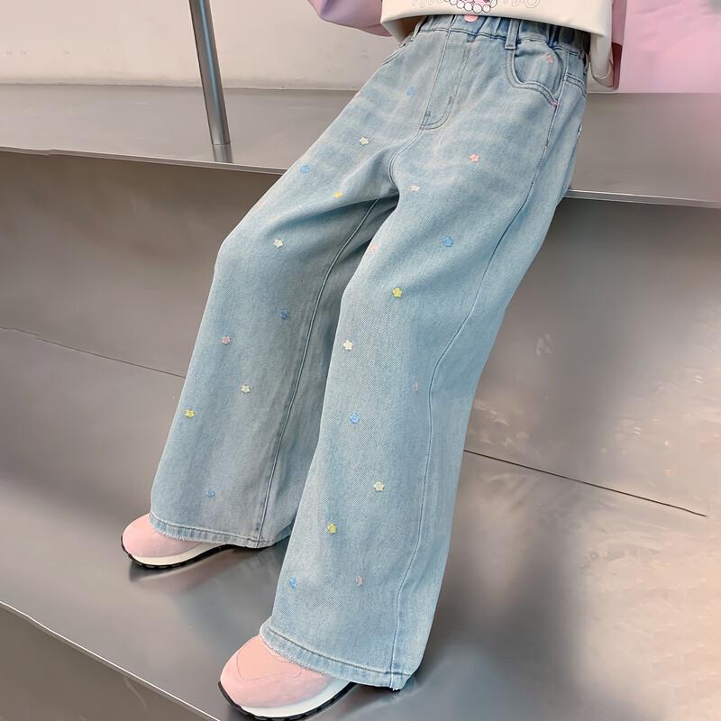 Girls' Stylish Straight-Leg Denim Jeans