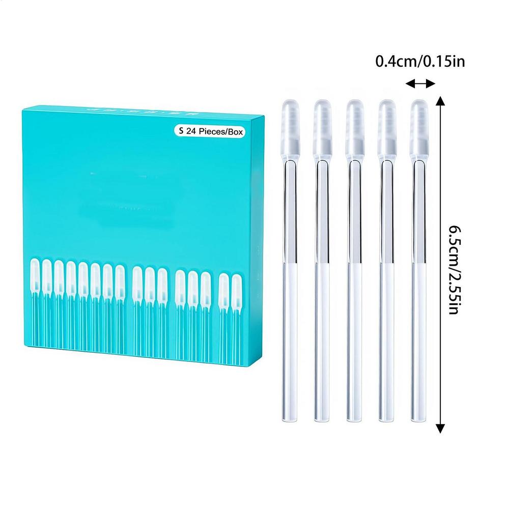 24Pcs Reusable Adhesive Earpick EarWax Remover  Sticky Ear Picks Disposable Adhesive Earpick S/L for Kids Adults Ear Cleaning