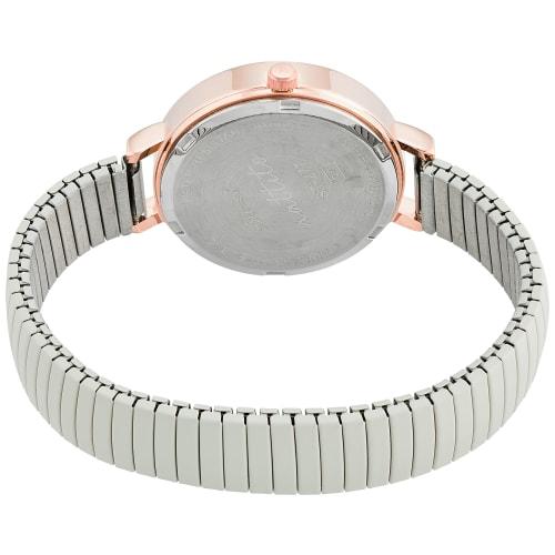 Fieldwork Watch Analog Purja Waterproof Bellows Metal Band Pink Gold ST277-1 Women's Gray