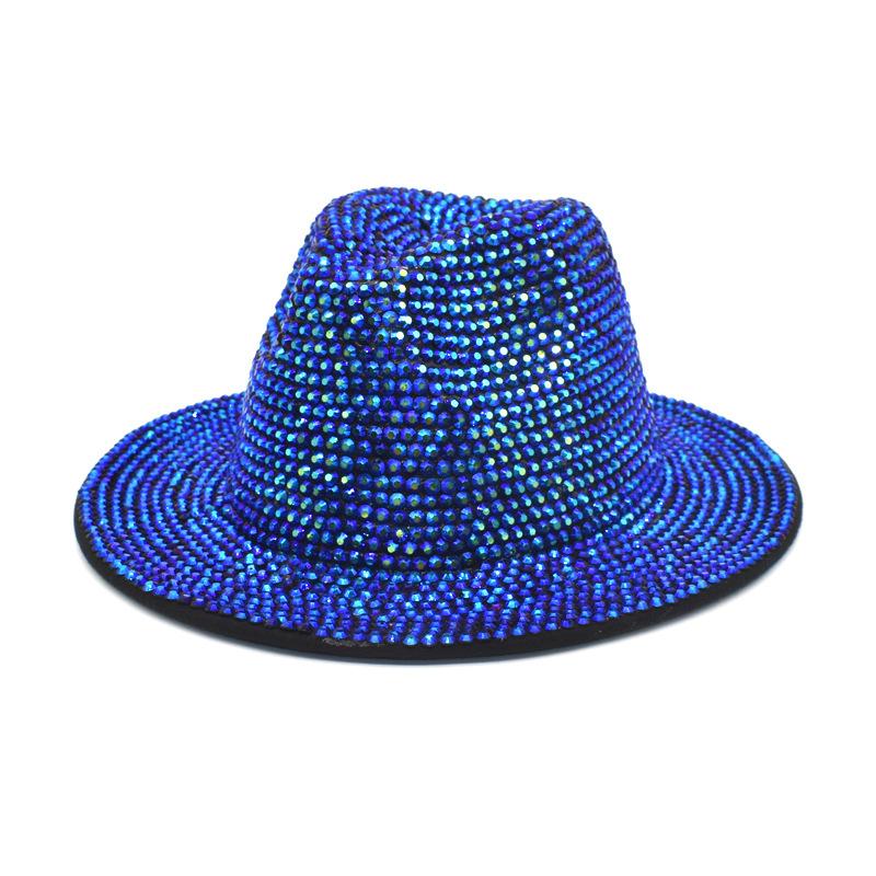 Fedoras Rhinestone Fedora Hat for Women Gemstone Fedoras Jazz Top Hat Winter Handmade Performance Hat Party Hat Jackson Hats