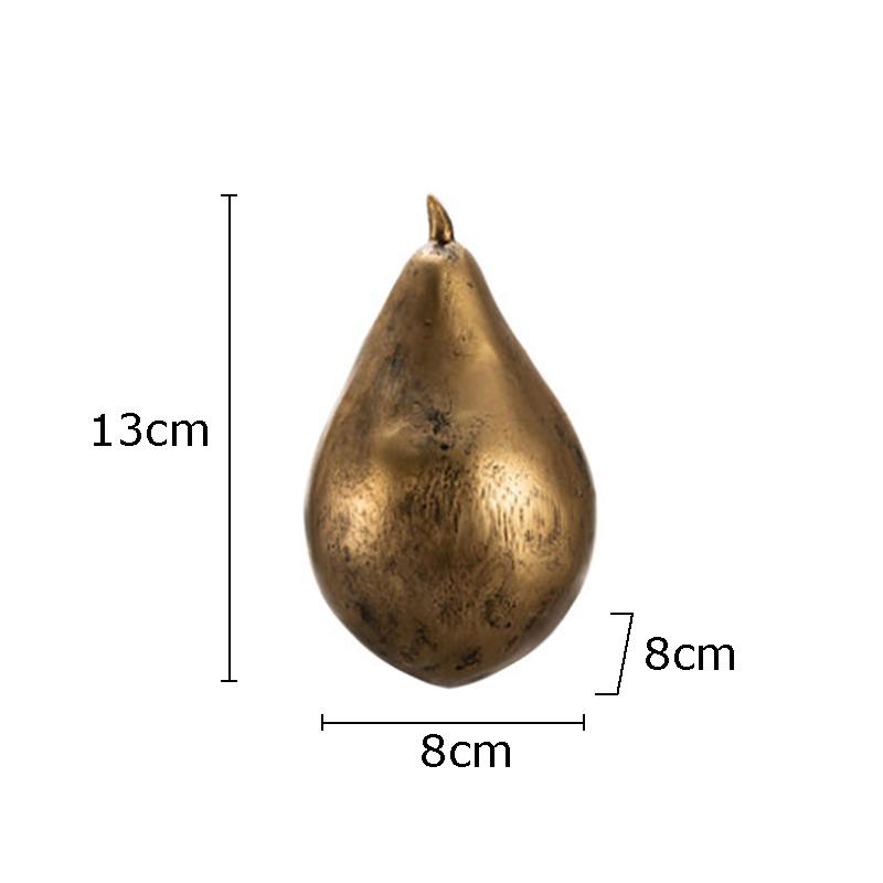 

Imitation Copper Fruit Statue Simulated Apple Pear Room Furnishings Desk Decoration Crafts Fruits Sculpture Modern Home Decor
