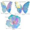 New 3D Holographic Butterfly Colorful Handmade Art Window Display Stage Layout Giant Flower Decor Party Decorations