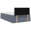 Ottoman Bed with Mattress Dark Grey 120 X 200 Cm Velvet