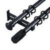 Roman Rod Thickened Aluminum Curtain Rod - Double/Single with Side Mount Track