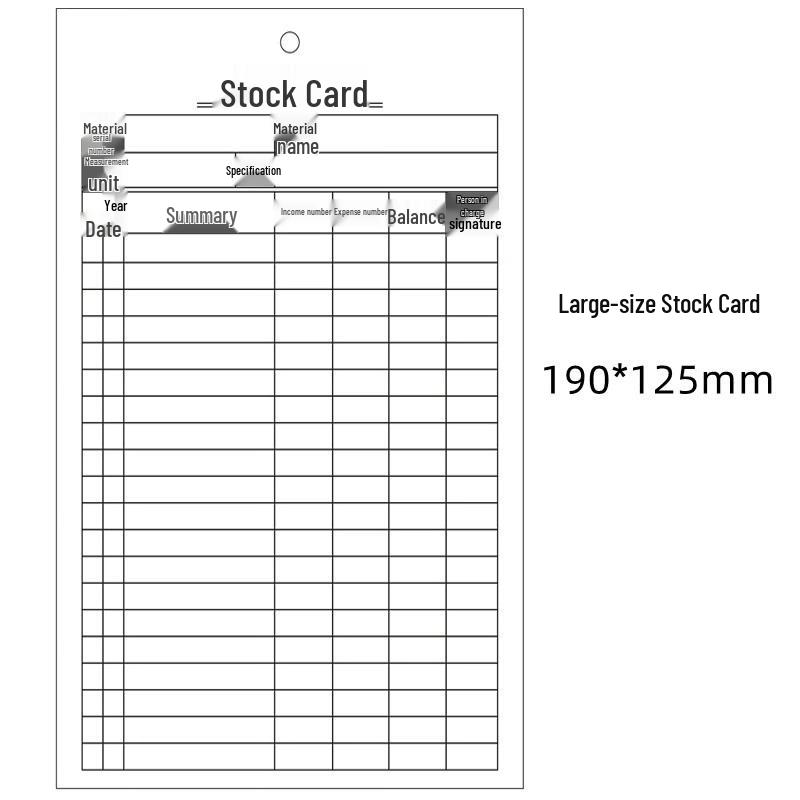 Warehouse Material Location Cards