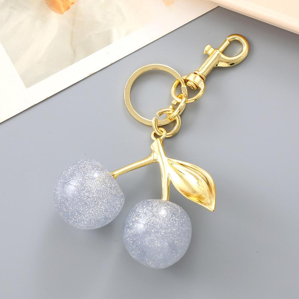 Bag Decoration Delicious Red Cherry Keychain Summer Fruits Cherries Pendant Car Decoration