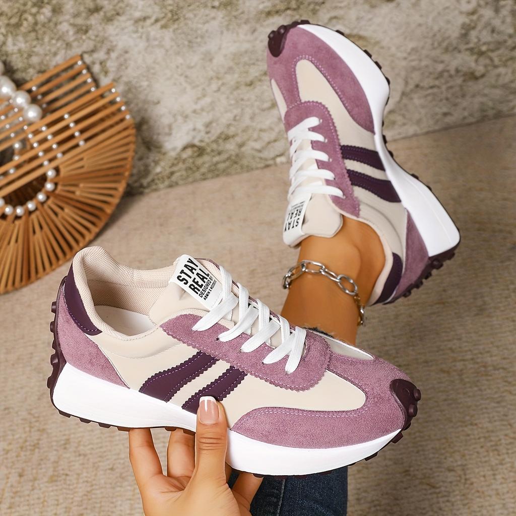 Scarpe Casual da Donna Studente Nuove a Suola Spessa per Tutte le Stagioni, Scarpe Sportive Traspiranti, Blocco Colori Elegante e Versatile