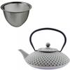 CAST IRON KETTLE 1.25L TEA TEAPERTAIN + 2x CUPS