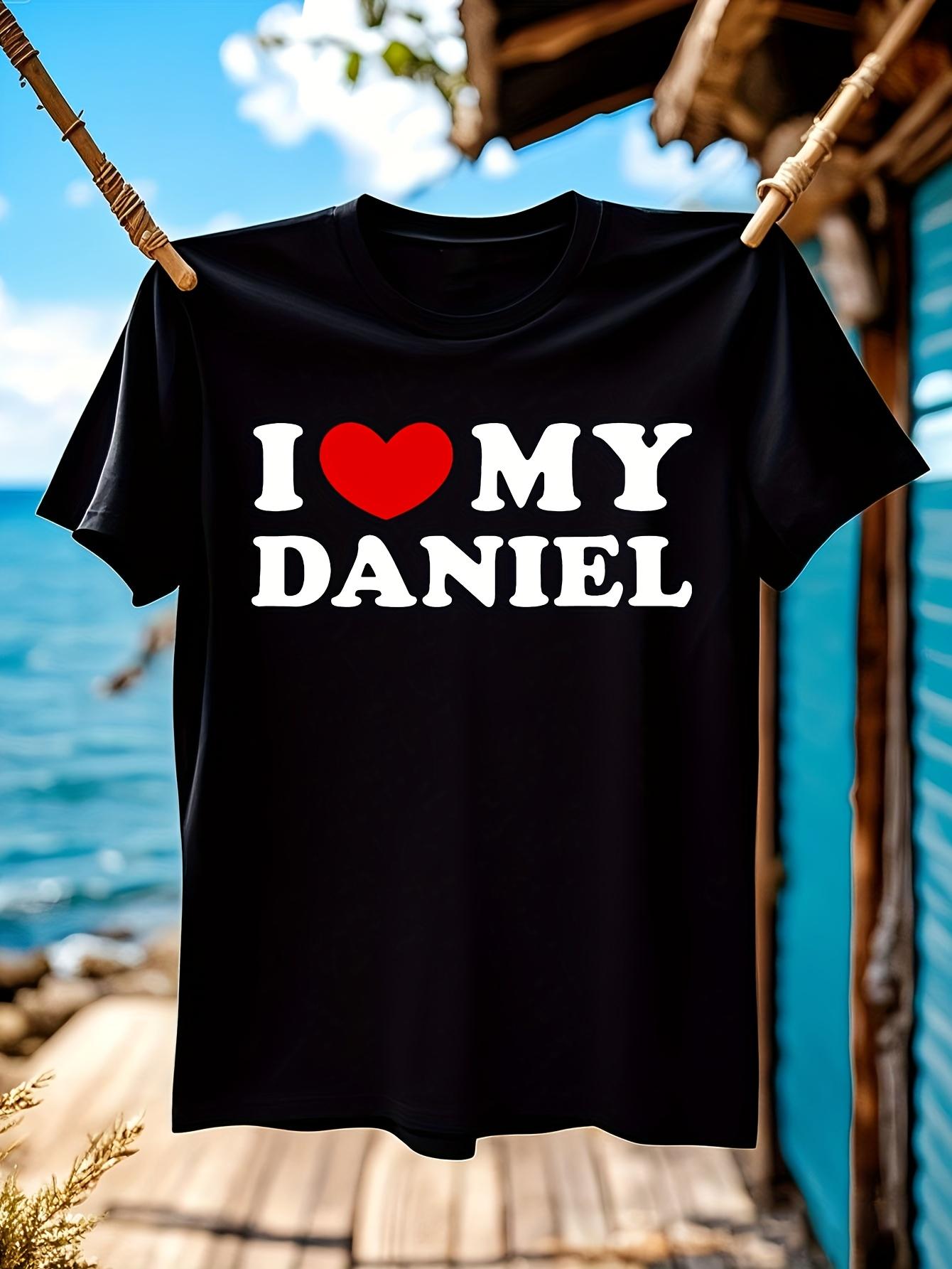 Anime Graphic T-shirt - I Love My Daniel Red Heart Design XXXXL
