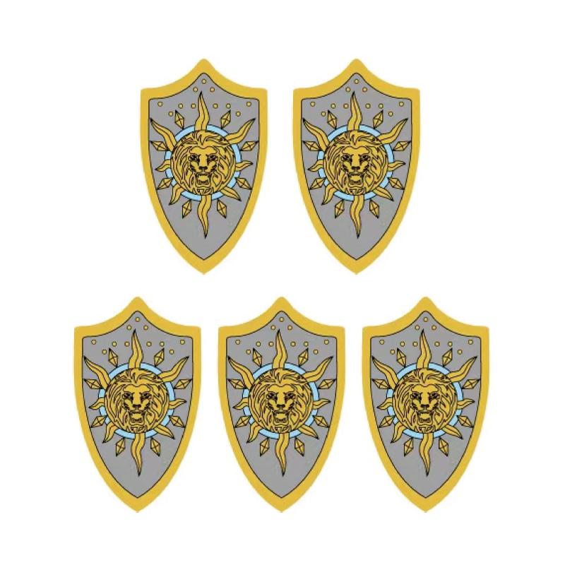 Medieval Military War Army Castle Knight Soldier Figures Building Blocks Weapon Cloak Helmet Shoulder Armor Flag Warrior Shield