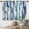 2pcs/set Retro Rural Sawdust Window Curtain Gradient Ink Wash Home Bedroom Living Room Decor Blackout Polyester Fabric Curtains