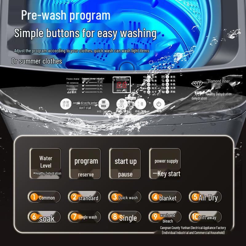 Compact Washer-Dryer Combo: Fully Automatic, Large Capacity, Ideal for Rentals and Small Dorms