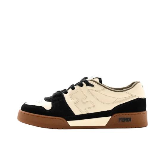 

Fendi Match Leather Sneakers Men s BlackWhite 43.5