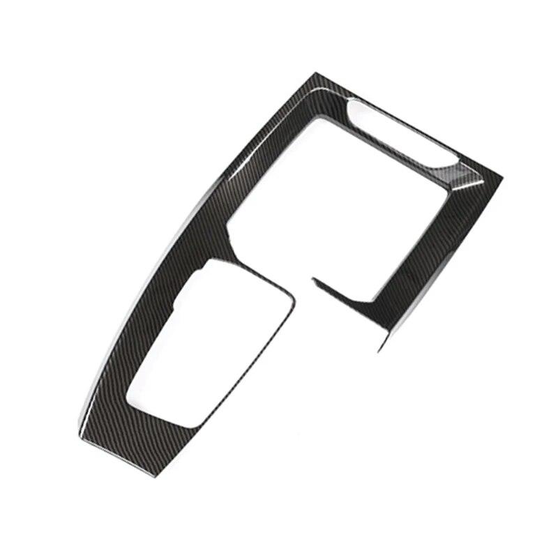 Carbon Fiber Auto Interior Gear Shift Knob Cover Multimedia Button Panel Trim Sticker Car Accessories For BMW X3 G01 X4 G02 2018