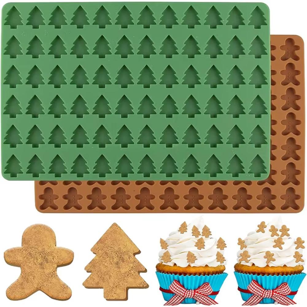 DIY Christmas Silicone Molds Non-Stick Dog Snacks Molds Soft Xmas Tree Candy Molds  Cookies