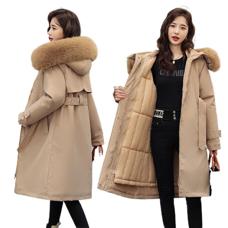 One dress and three wears long velvet pies to overcome the tide of women's removable cotton-padded jackets and slim-fitting cotton-padded jackets