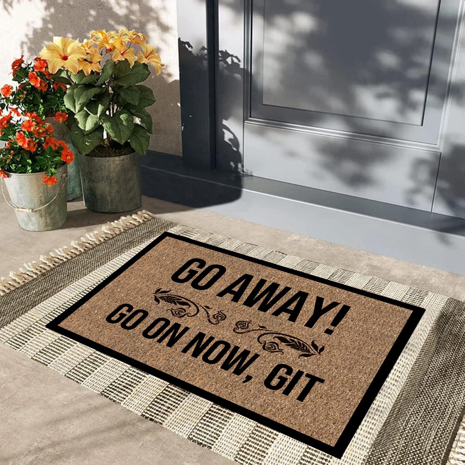 Ga Weg Deurmat Rubber Keukenmat Ga Nu Verder Git Vloermat Antislip Tapijt Entreekleed 23.6 x 15.7 inch
