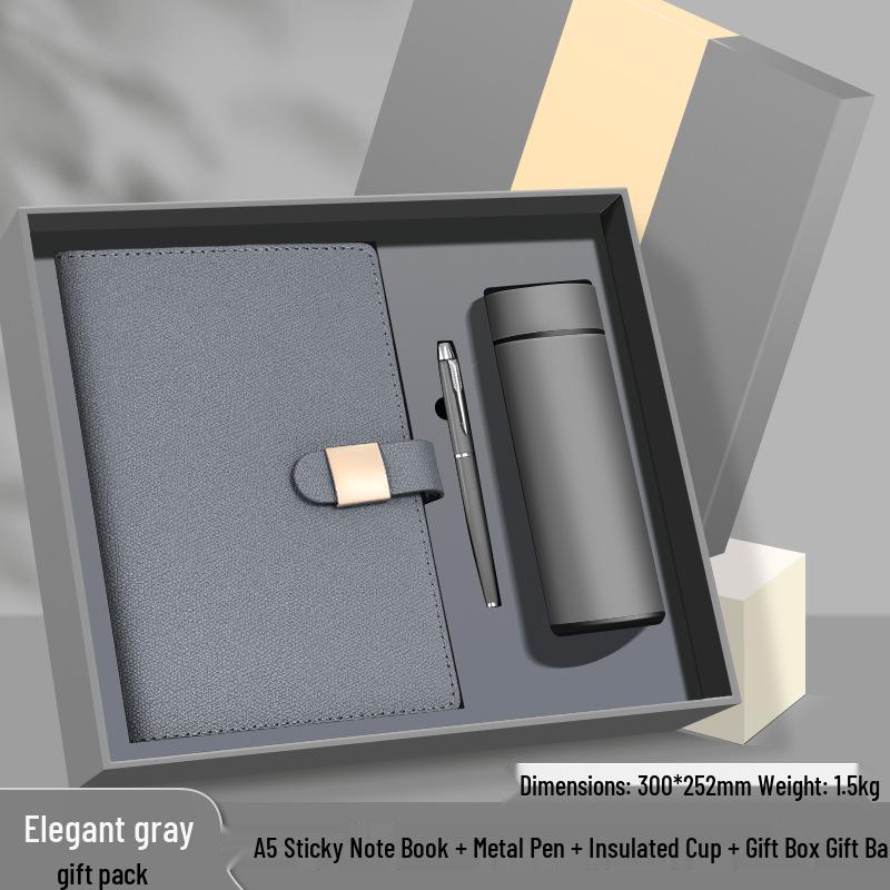 Customized Logo Laptop Gift Set: Thickened Notebook with Clasp, Perfect for Business Office Culture Gifts