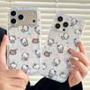 Star KT Cat Sparkling Pink Edge Transparent Case Phone Case For iPhone 17 Pro Max 16 Pro Max 15 14 Pro Max 13 Shockproof Cover