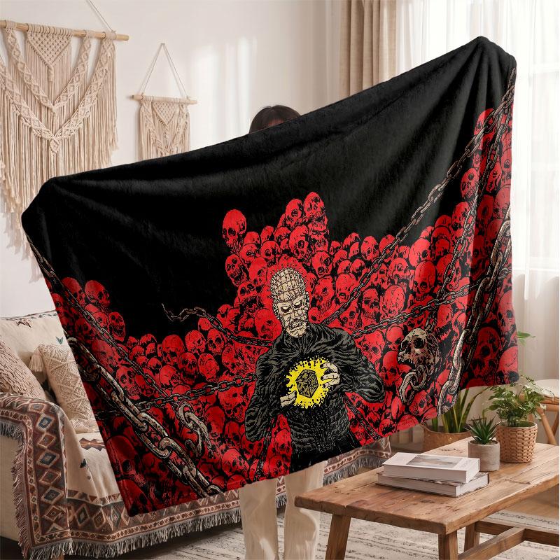 Warm Flannel BlanketHellraiser Pinhead Soft Cozy Throw Blanket for Bedroom Couch
