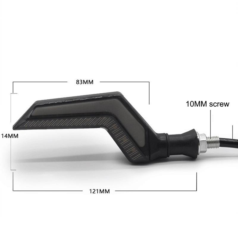 Motorcycle Modification Parts Dual-Color Flowing Angel Wing Turn Signals 12V Universal Dual-Color Flowing Led Turn Signals