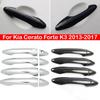 Für Kia Cerato Forte K3 2013-2017 Auto Kohlefaser Stil Außentürgriff Formleiste Abdeckung Zierleiste Aufkleber Dekor Autozubehör