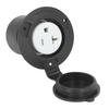 Flanged Power Outlet 2 Pole 3 Wire PC and Rubber Straight Blade Flanged Outlet 125V 20A
