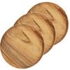 Fuji Boeki Wooden Acacia Round Tray (XL) X 3-Piece Set, Plates, Dish Plates, Wooden Trays, Nordic Style