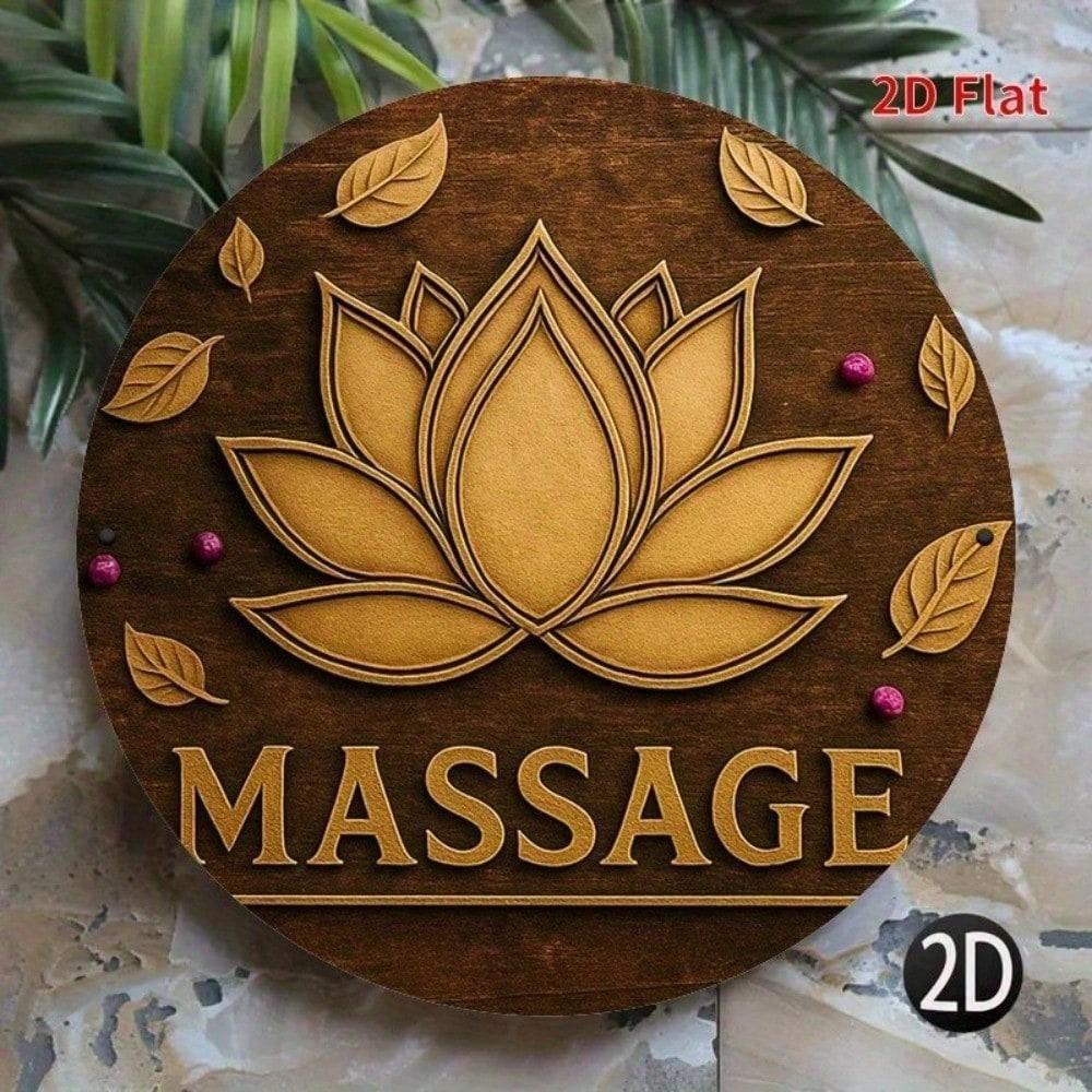 

Vintage Lotus Flower Tin Metal Sign 8x8 Inch Round Zen Wall Art Retro Home Decor 20x20 різнокольоровий