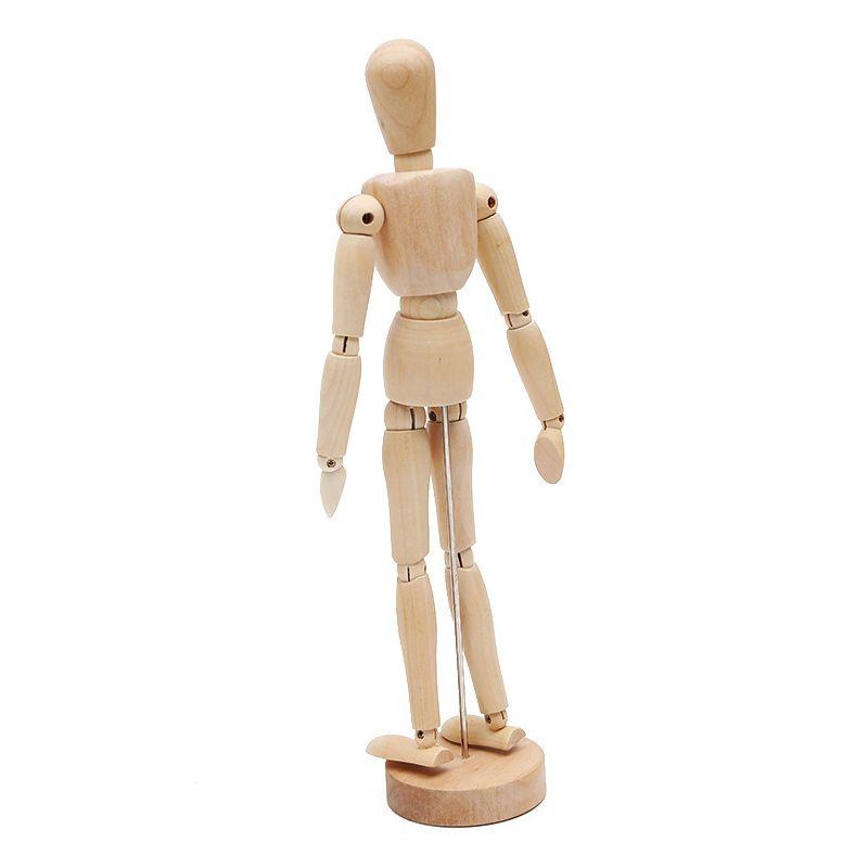 Wooden Human Artist Manikin Drawing Model Unisex Male Female Sketching Tool