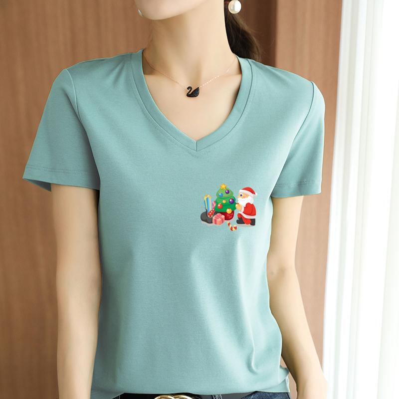 Santa Claus Patch Appliques On Clothes Hot Tear Thermal Transfer Coat Jeans Diy New Design Stickers On The Fabric Christmas