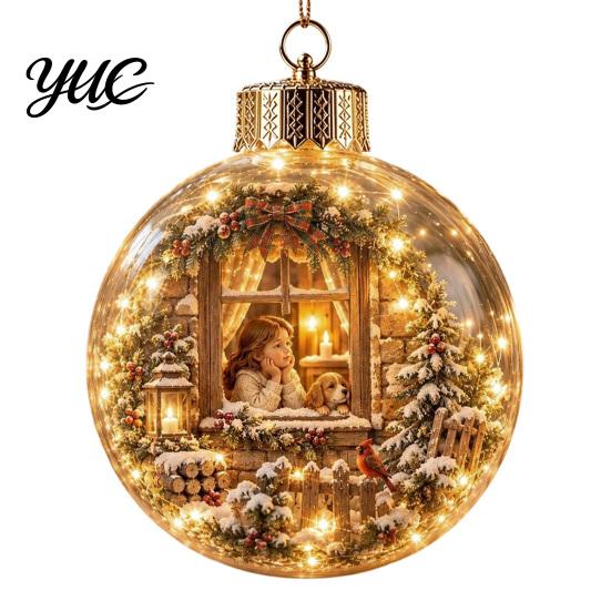 Illuminated Faith Based Decor Christian Scripture Keepsake, Light Up Religious Hanging Ornament with Bible Spiritual Encouragement Home Verse,