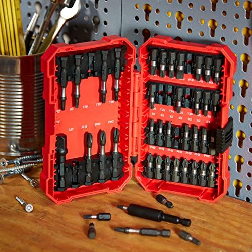 Amazon Basic Impact Driver Bit Set, Phillips, Torx, Slotted, One Size, 42 Pieces